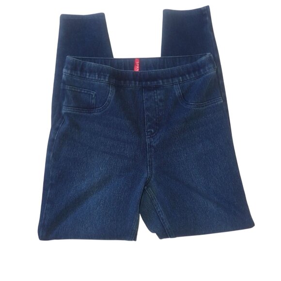 Spanx Womens Dark Blue Denim Leggings Skinny Fit Size M‎ - Picture 1 of 5